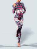 Xmas Plaid Zentai-unitard-bootysculpted