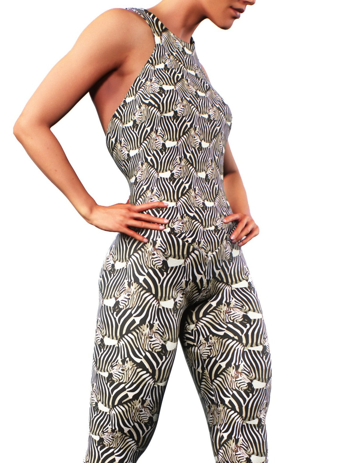 Zebra's Illusions Jumpsuit-unitard-bootysculpted