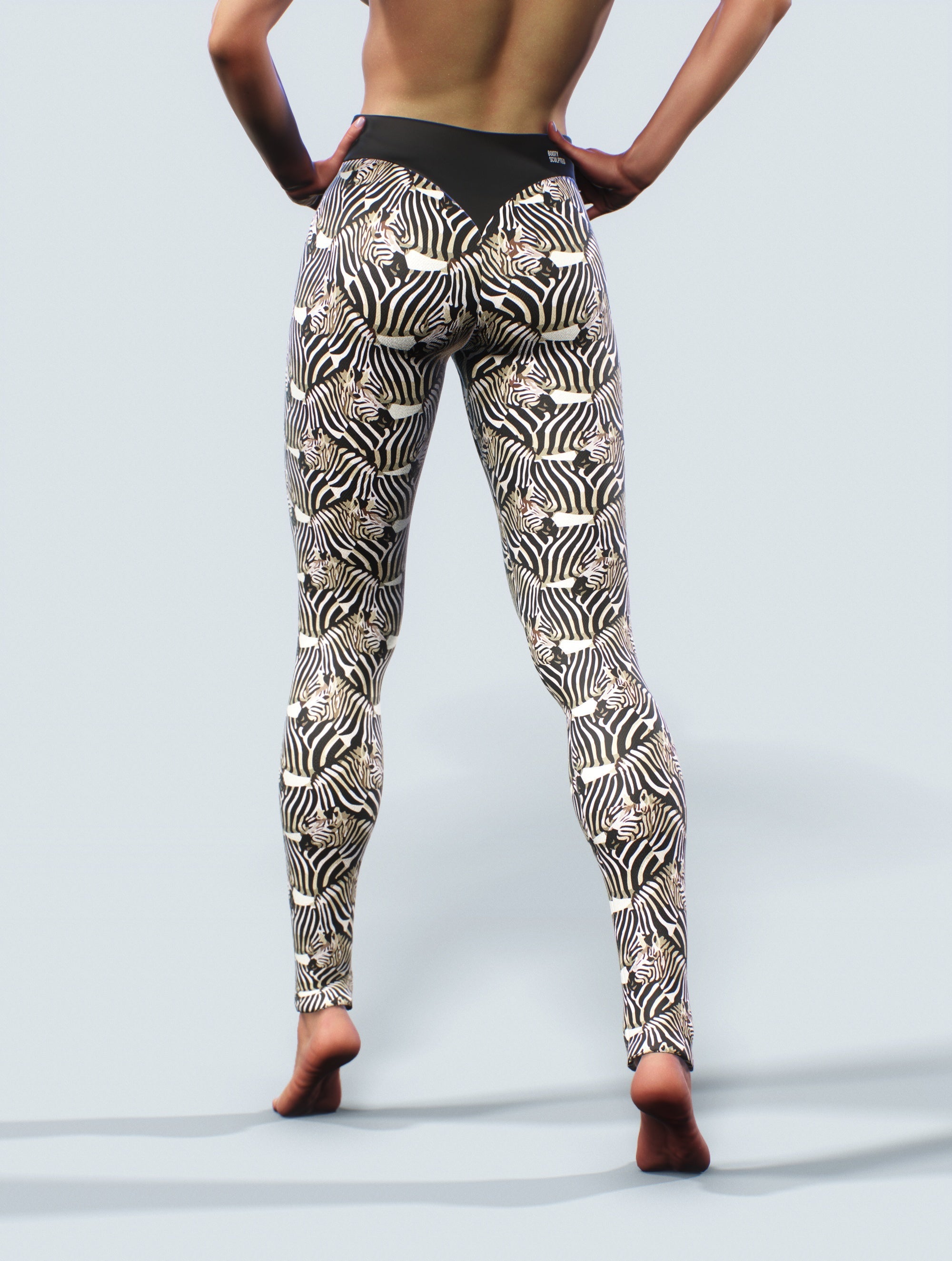 Zebra's Illusions Yoga Pants-High waisted leggings-bootysculpted