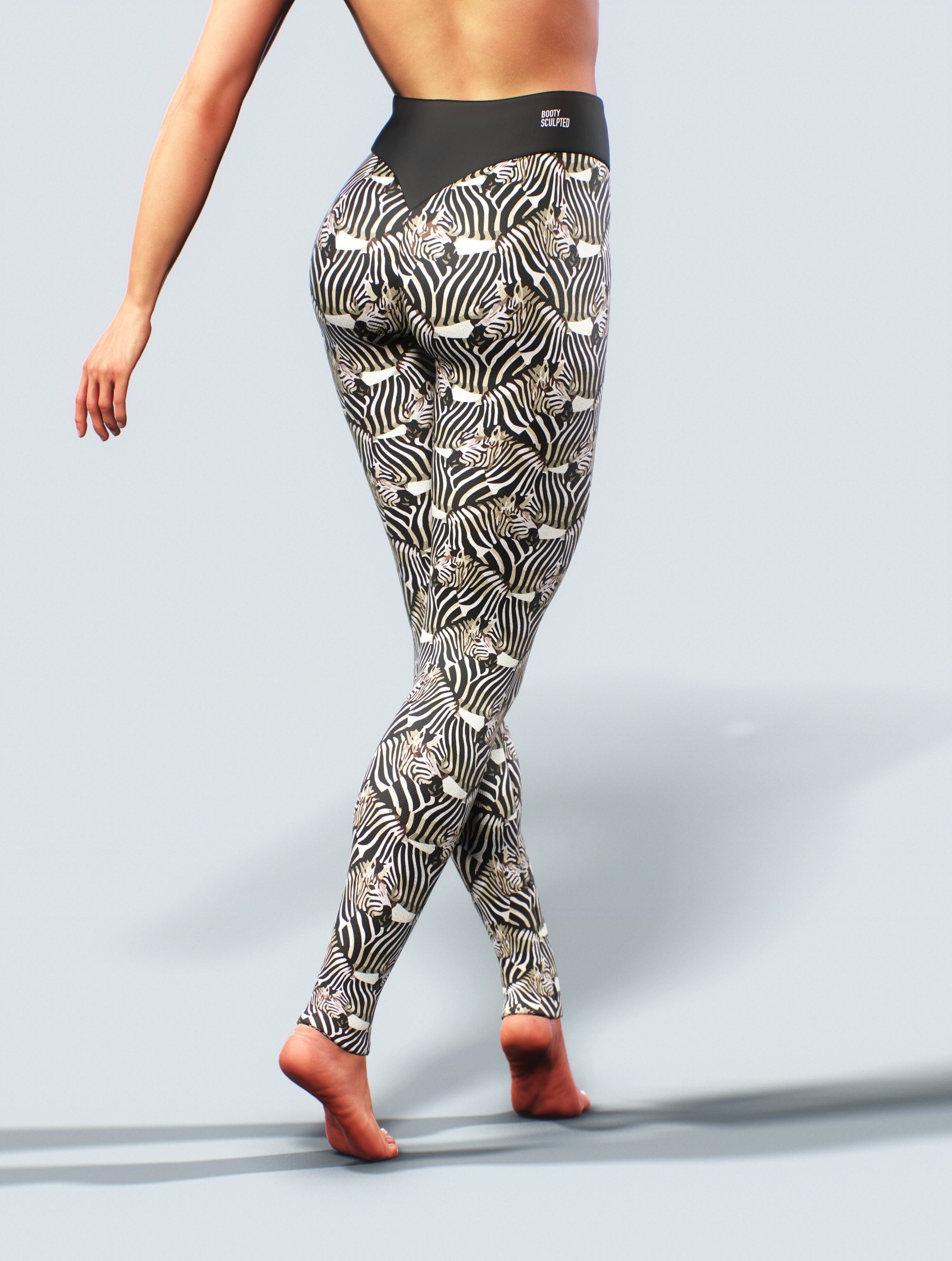 Zebra's Illusions Yoga Pants-High waisted leggings-bootysculpted