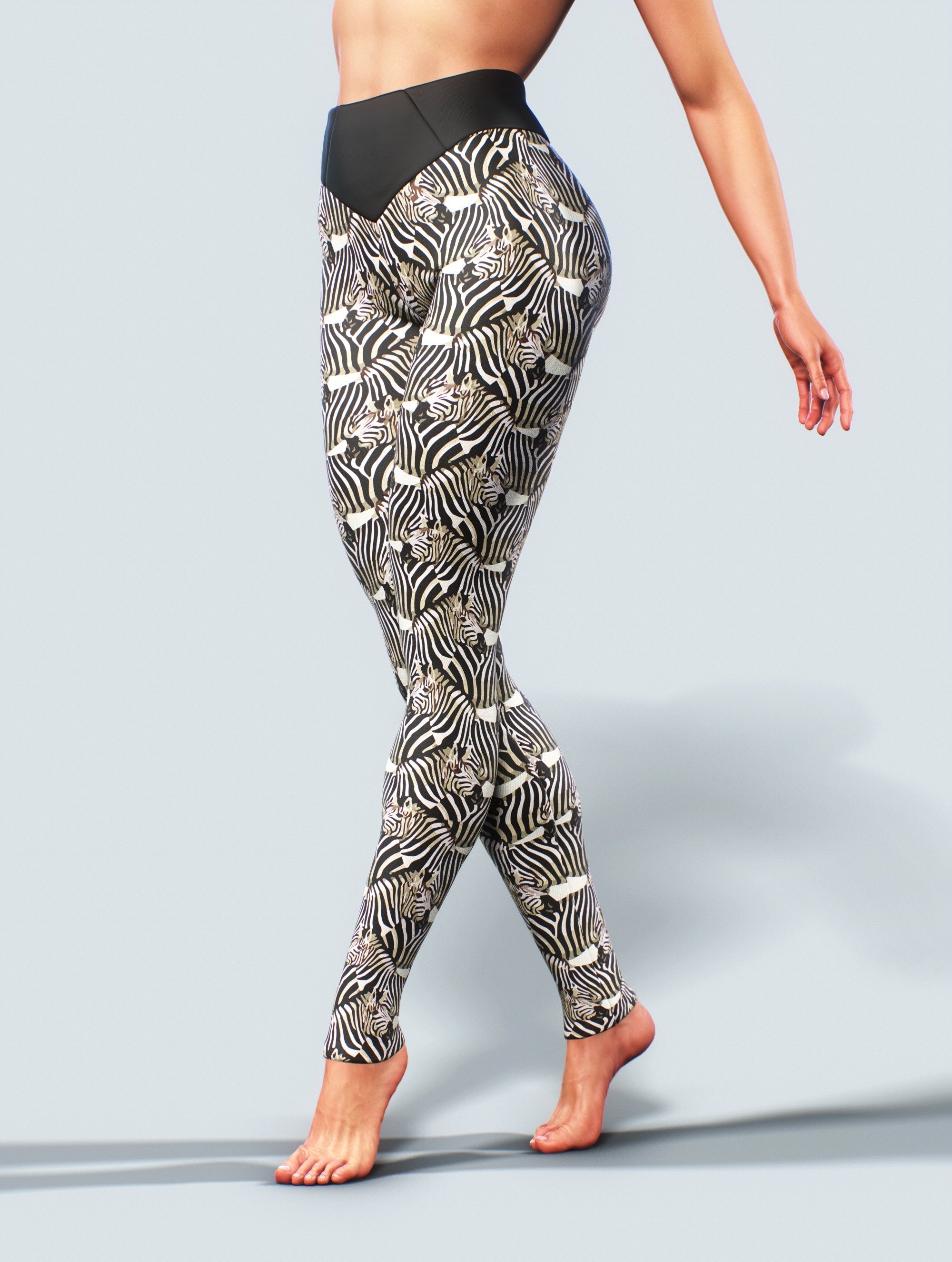 Zebra's Illusions Yoga Pants-High waisted leggings-bootysculpted