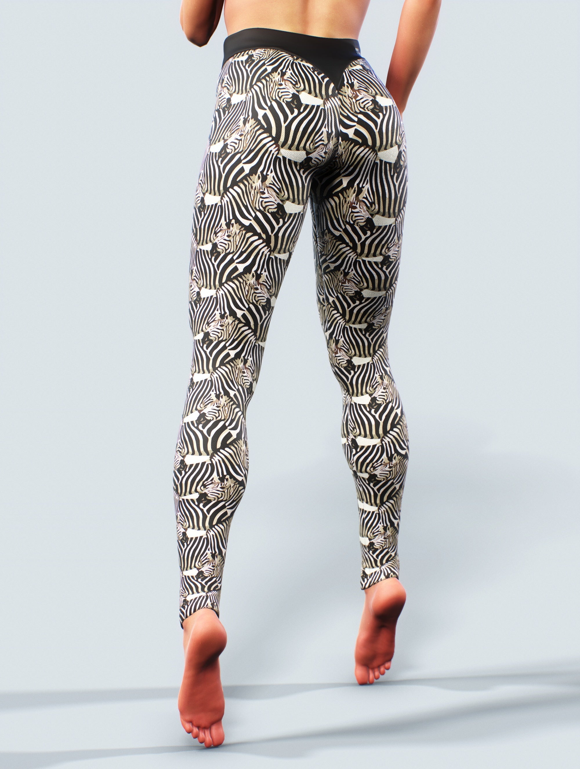 Zebra's Illusions Yoga Pants-High waisted leggings-bootysculpted