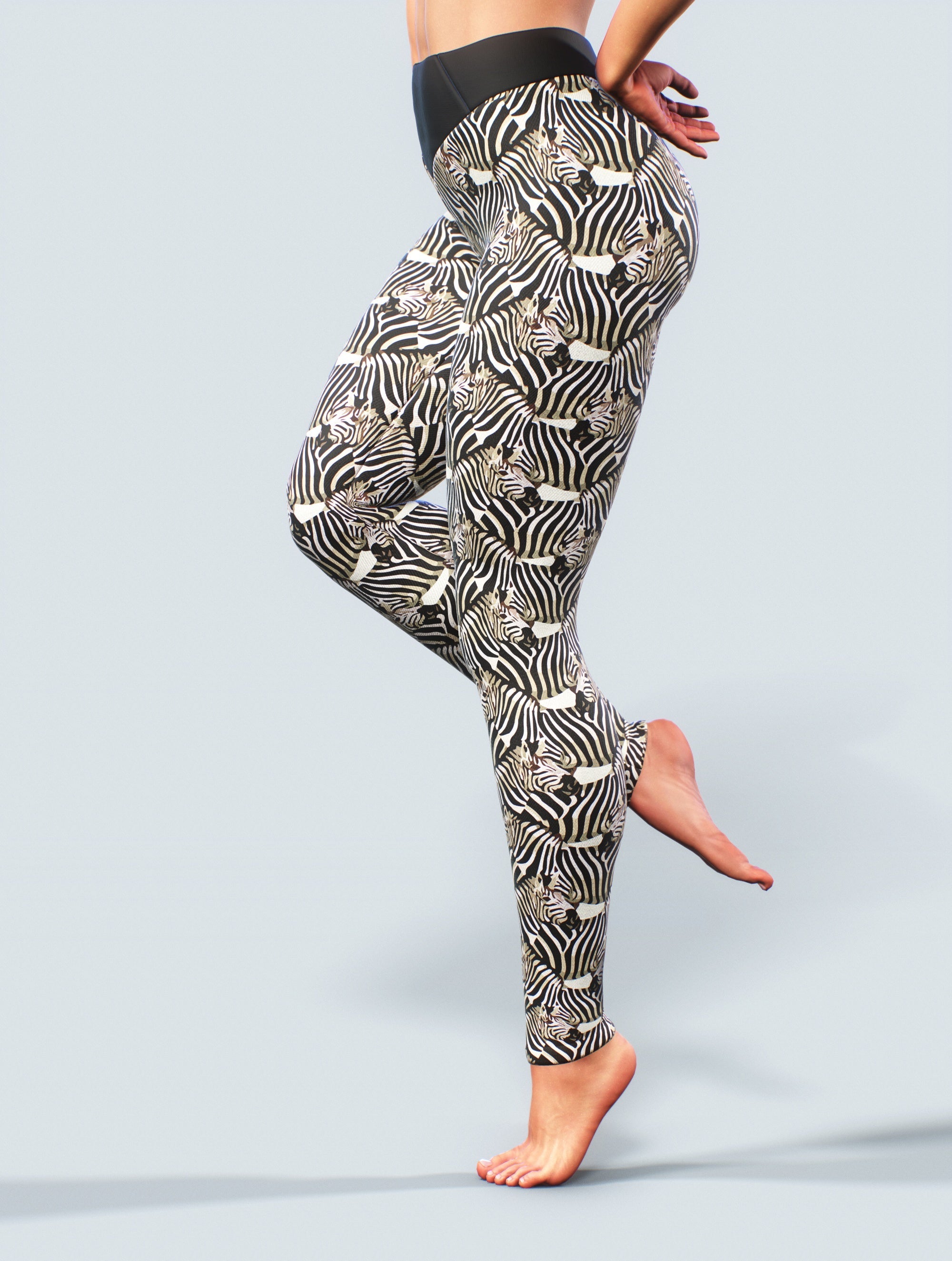 Zebra's Illusions Yoga Pants-High waisted leggings-bootysculpted