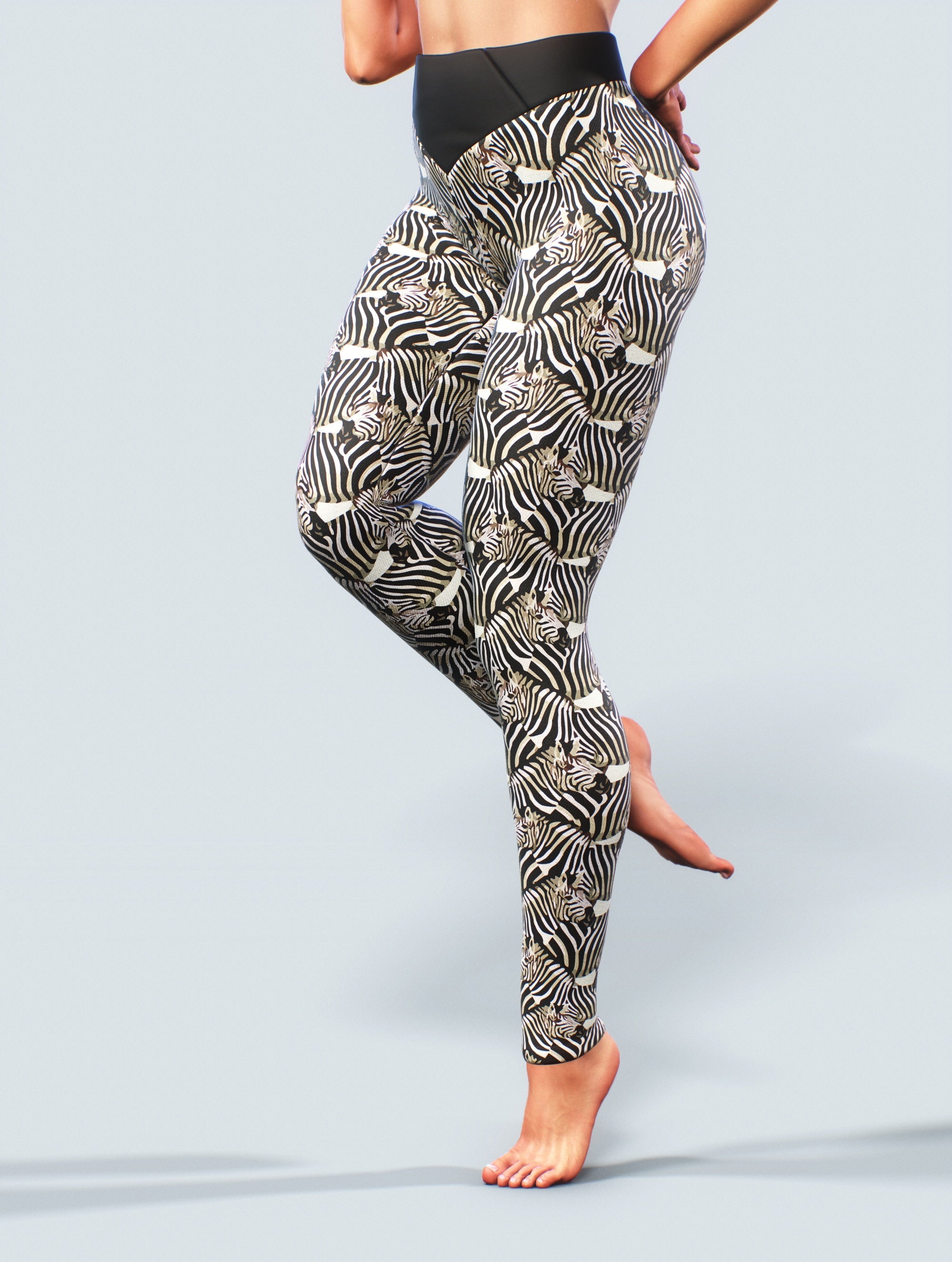 Zebra's Illusions Yoga Pants-High waisted leggings-bootysculpted