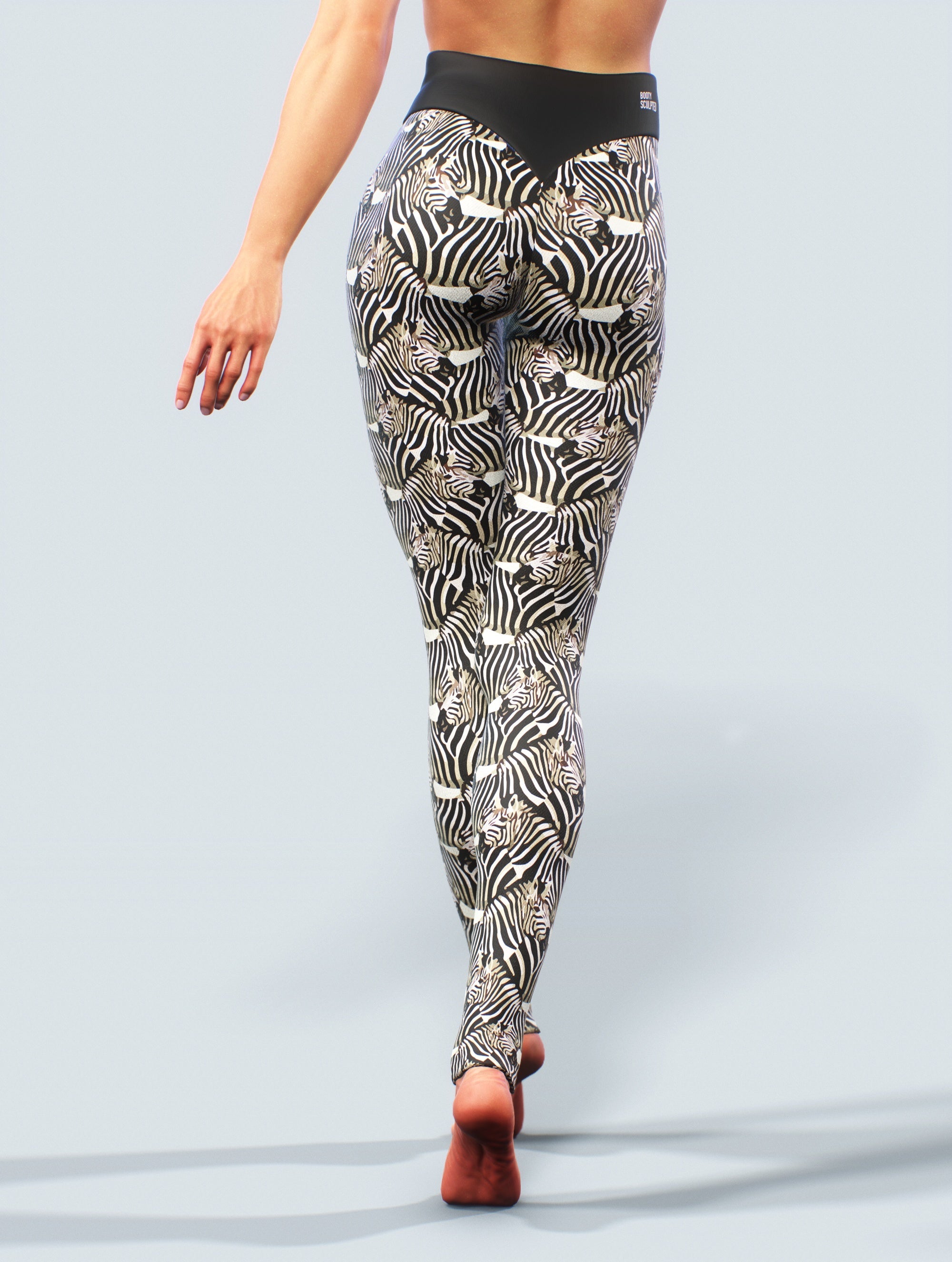 Zebra's Illusions Yoga Pants-High waisted leggings-bootysculpted