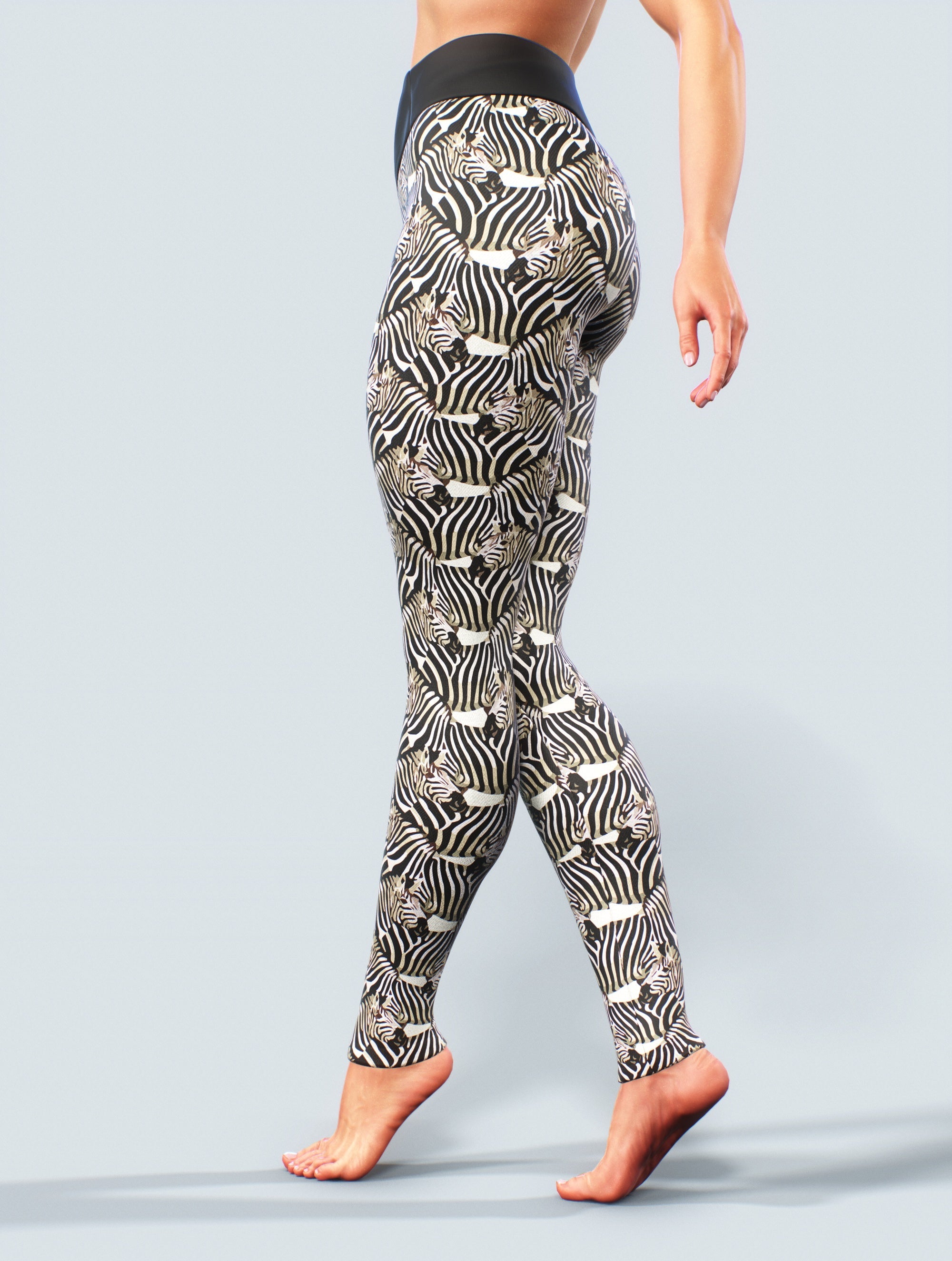 Zebra's Illusions Yoga Pants-High waisted leggings-bootysculpted