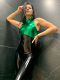 Metallic + Latex Combo Suit