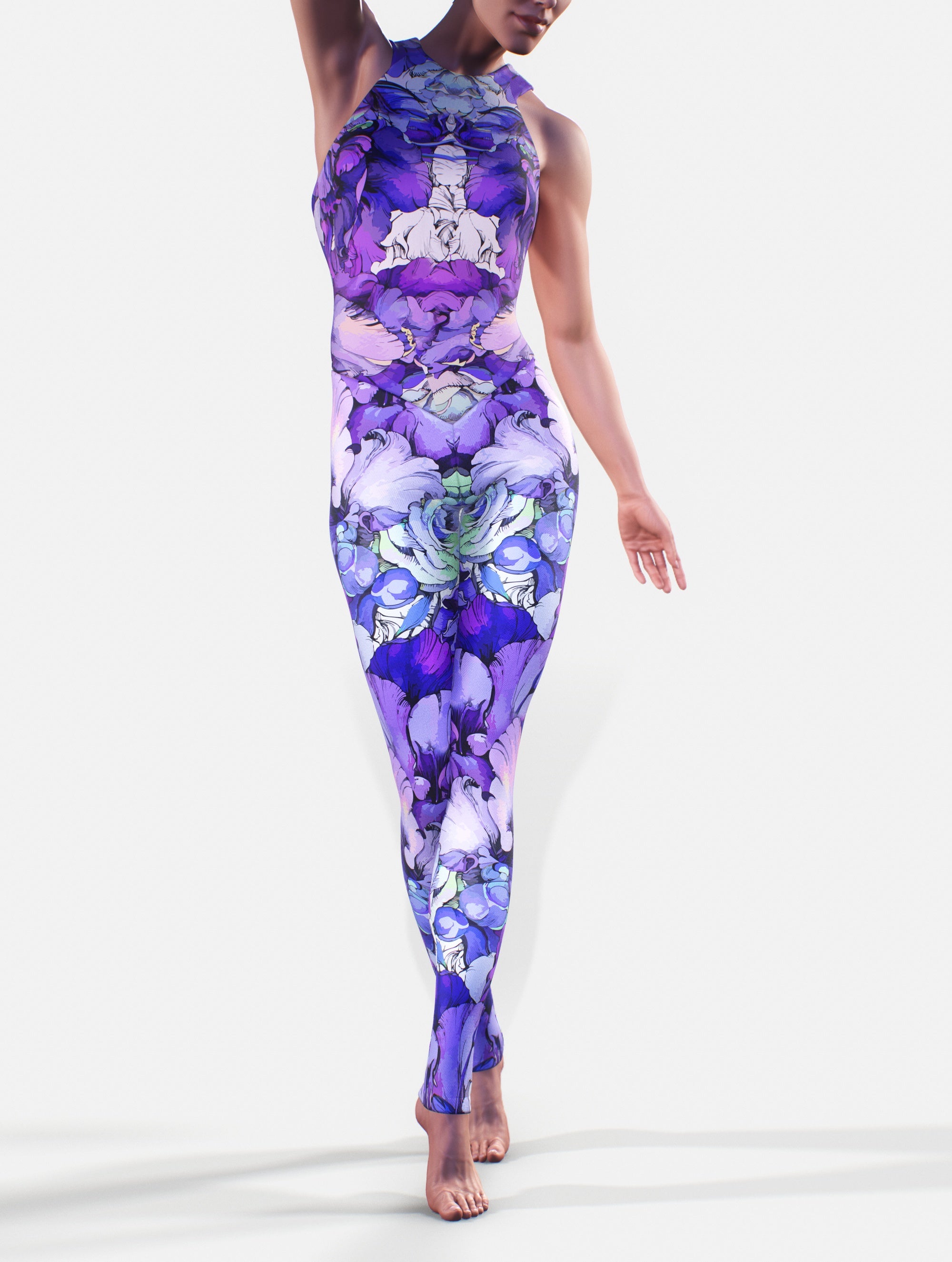 Purple Peony Catsuit