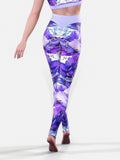 Purple Peony Sketch Tights