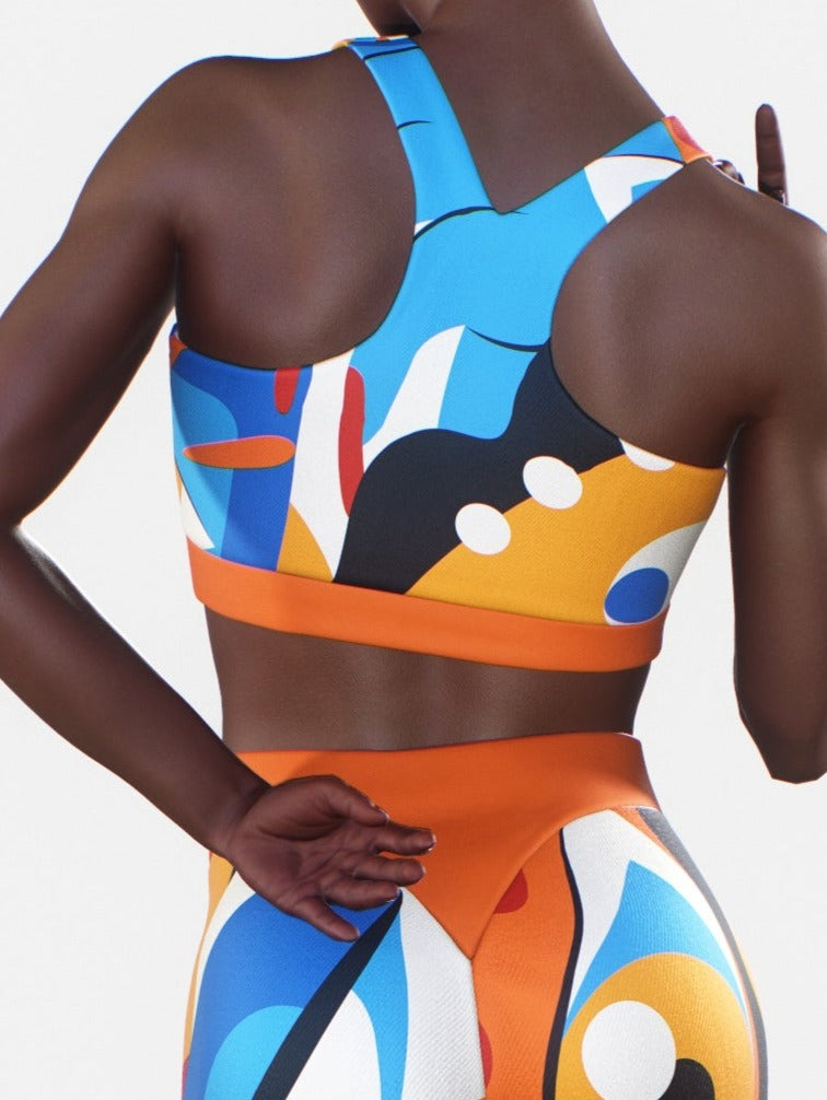 Modern Abstract Sports Bra