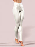 Beige Leather Leggings-High waisted leggings-bootysculpted