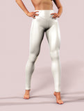 Beige Leather Leggings-High waisted leggings-bootysculpted