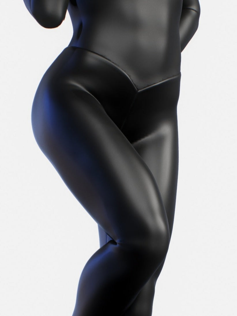 Sexy Women Black Bodysuit Glossy Tight Fitting Black Latex