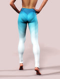 Blue Geometry Yoga Pants-High waisted leggings-bootysculpted