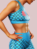 Blue Mermaid Sports Bra-Sports bra-bootysculpted