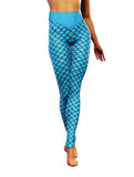 Blue Mermaid Yoga Pants-High waisted leggings-bootysculpted