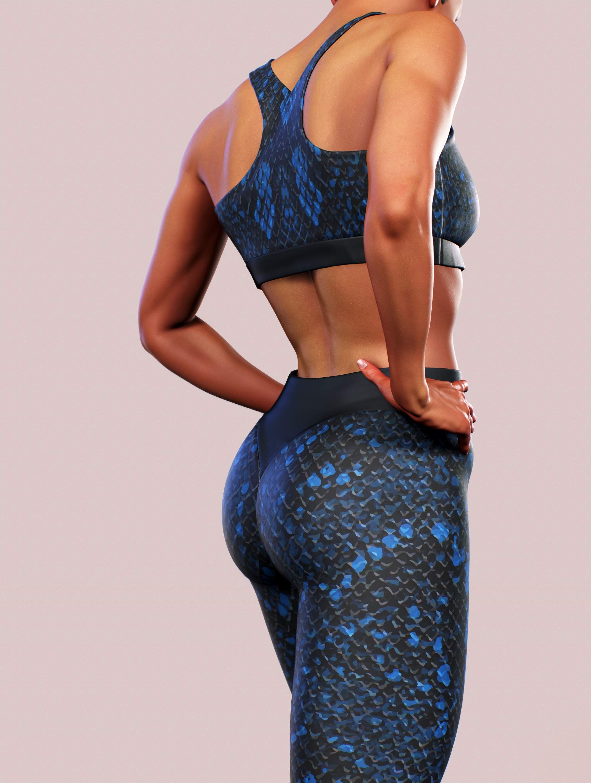 Blue Python Activewear Set-Activewear Set-bootysculpted