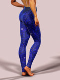 Blue Snakes Party Leggings-High waisted leggings-bootysculpted
