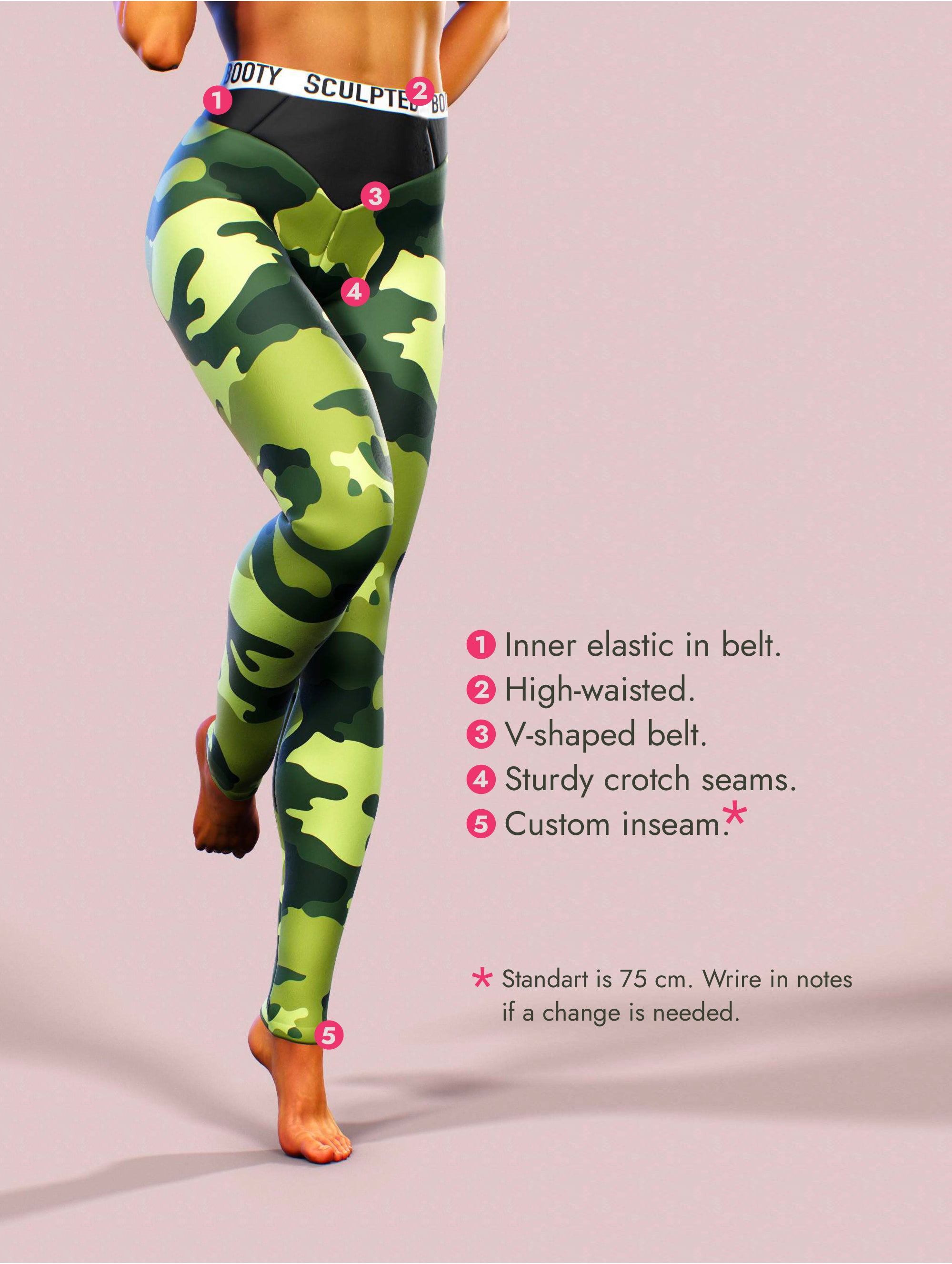 Camo Print High-Rise Workout Leggings – ICONOFLASH