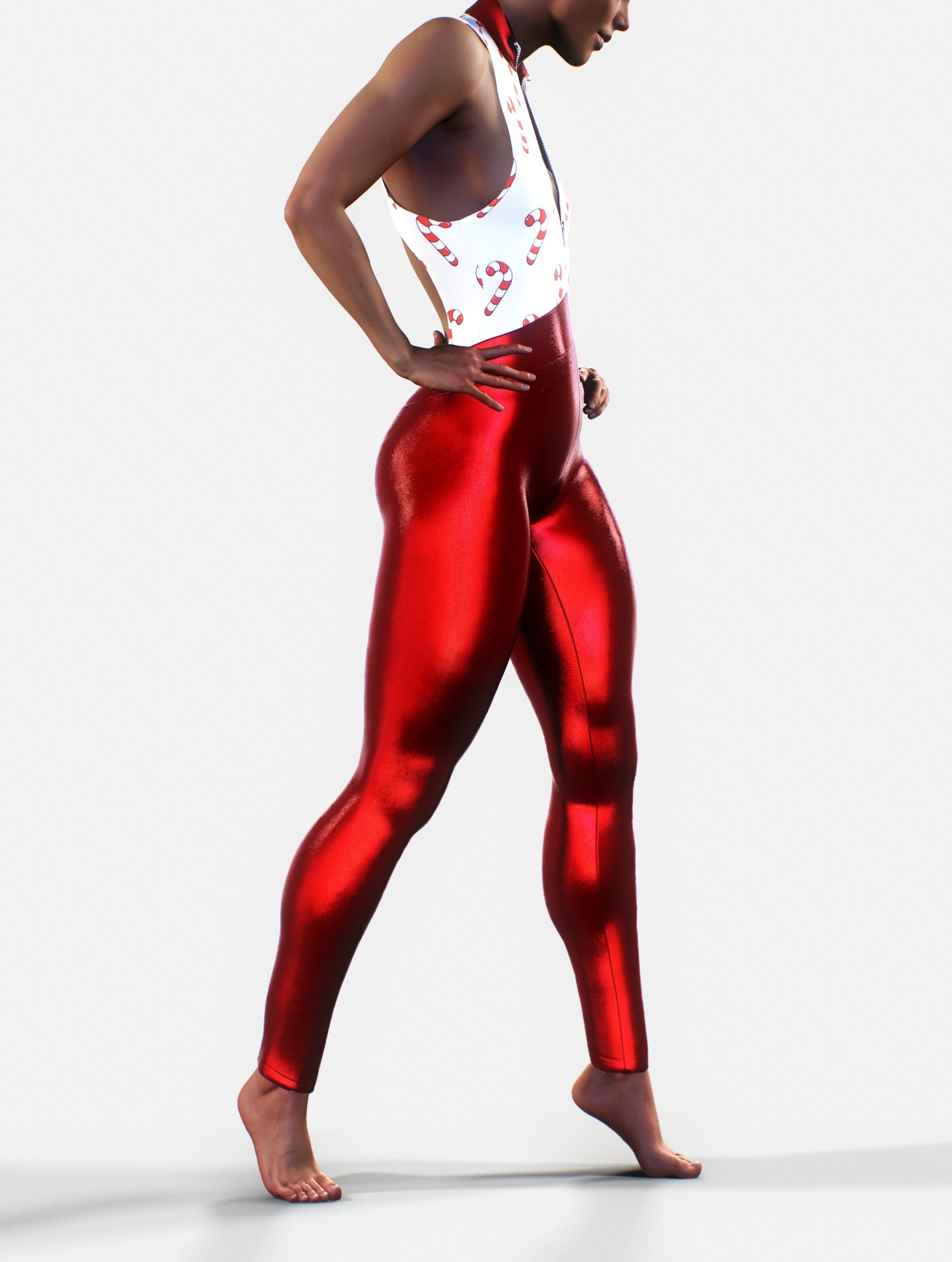 Candy Canes & Shine Suit-unitard-bootysculpted