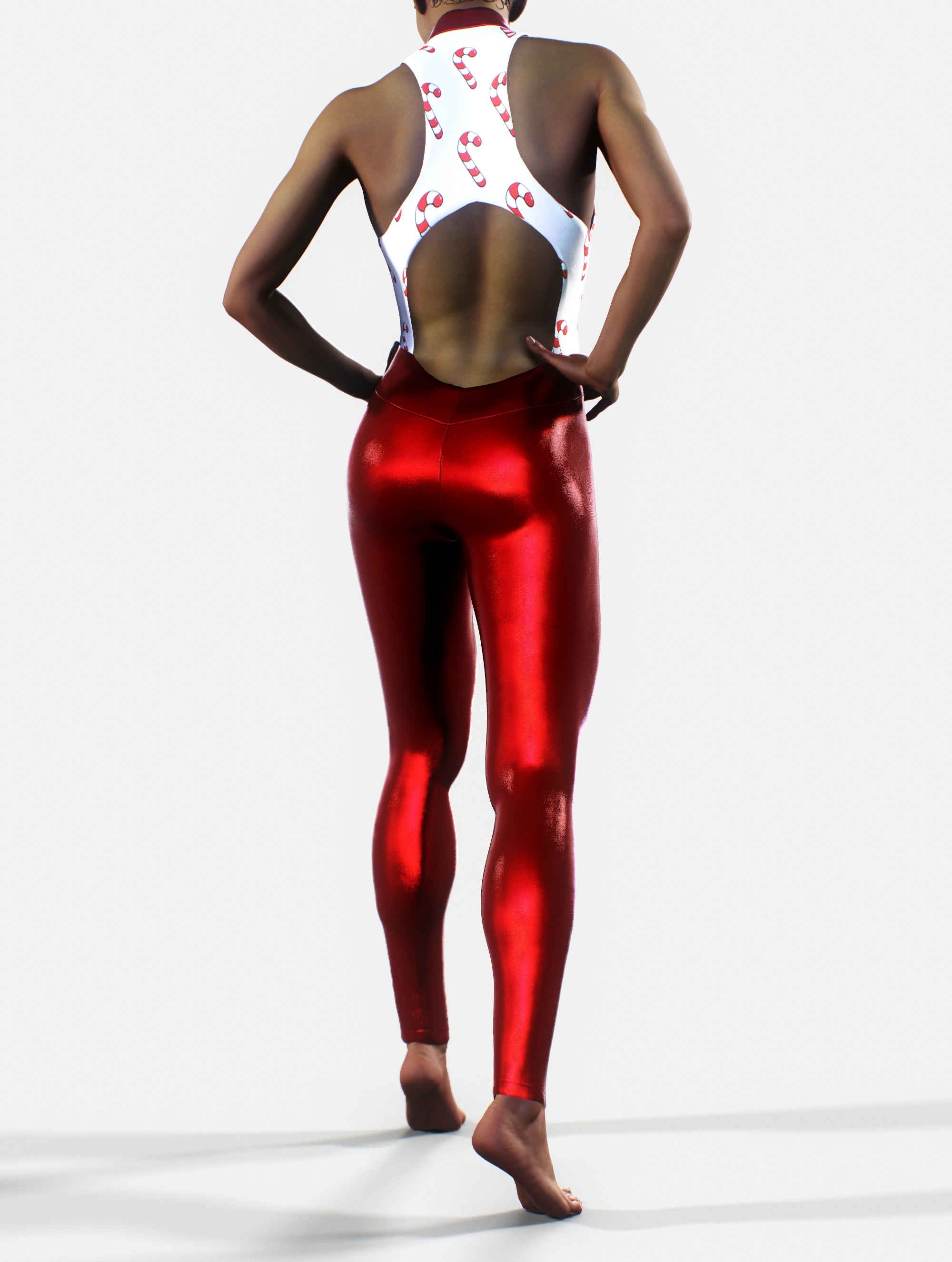 Candy Canes & Shine Suit-unitard-bootysculpted