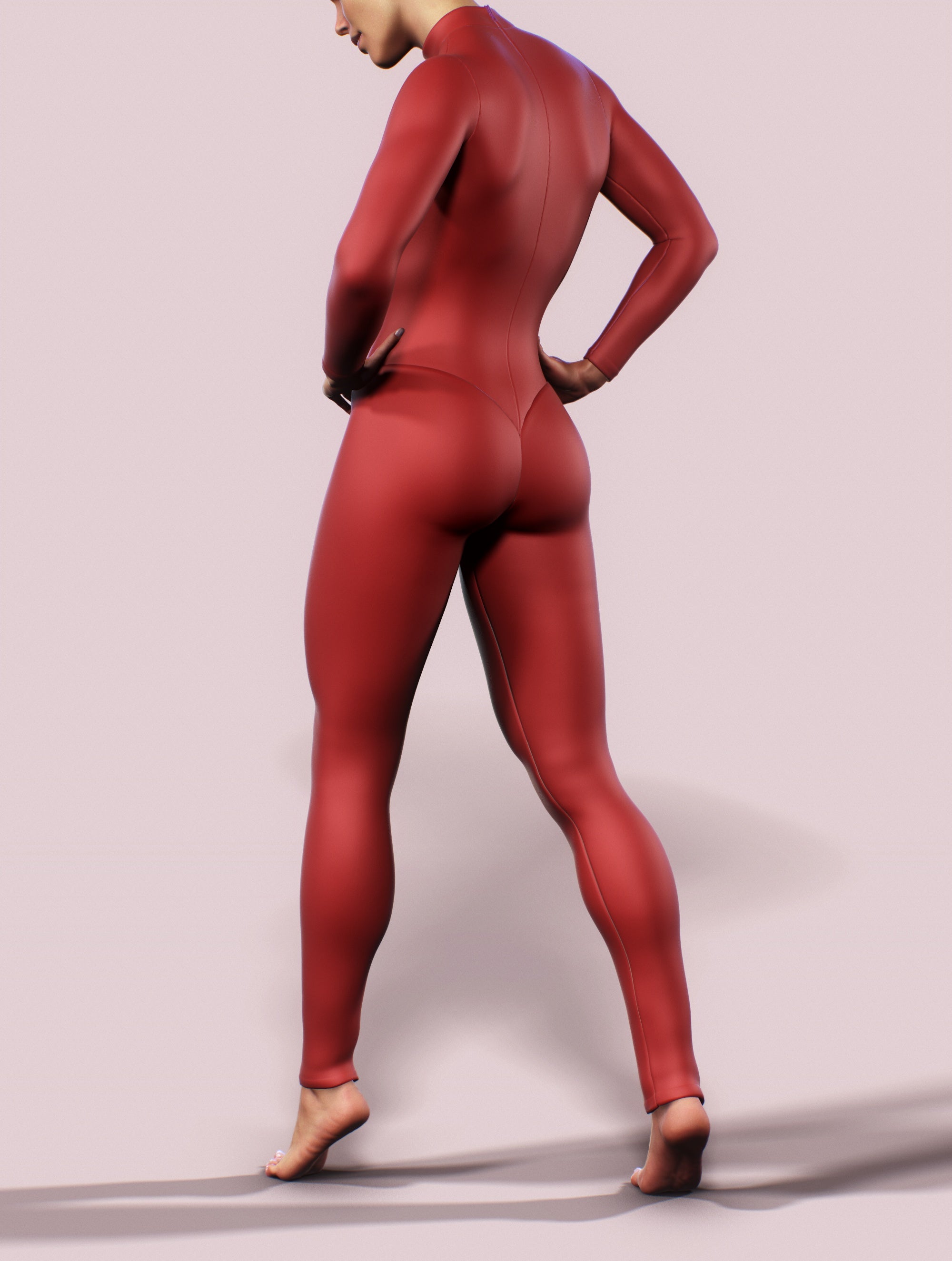Cherry Red Catsuit-unitard-bootysculpted