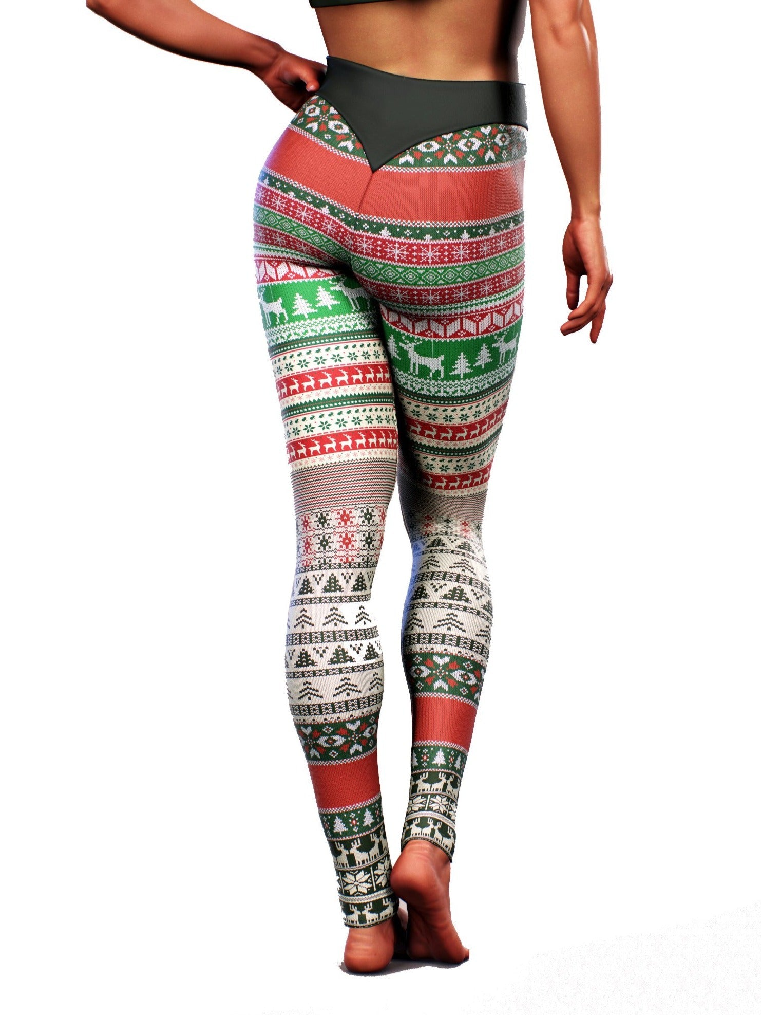 Christmas Grinch Leggings Women Sexy Elastic Yoga Pants High Waist