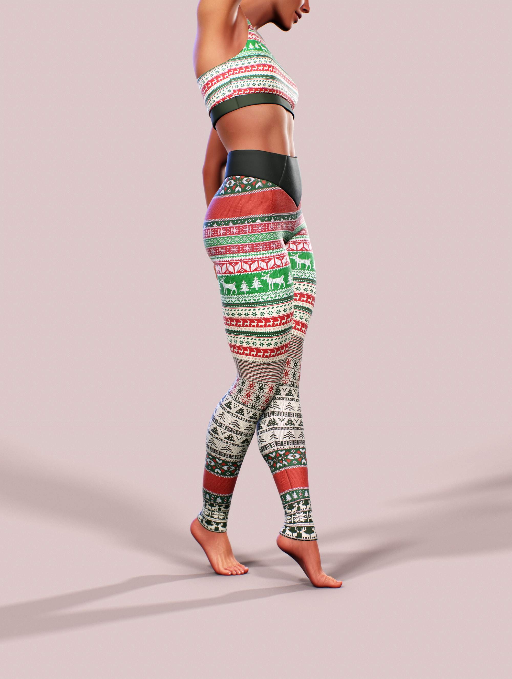 Silent Night Christmas Yoga Pants – bootysculpted