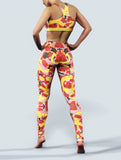 Coral Snakes Tights-High waisted leggings-bootysculpted