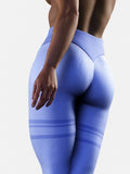 Curvy Blue Line Leggings-High waisted leggings-bootysculpted