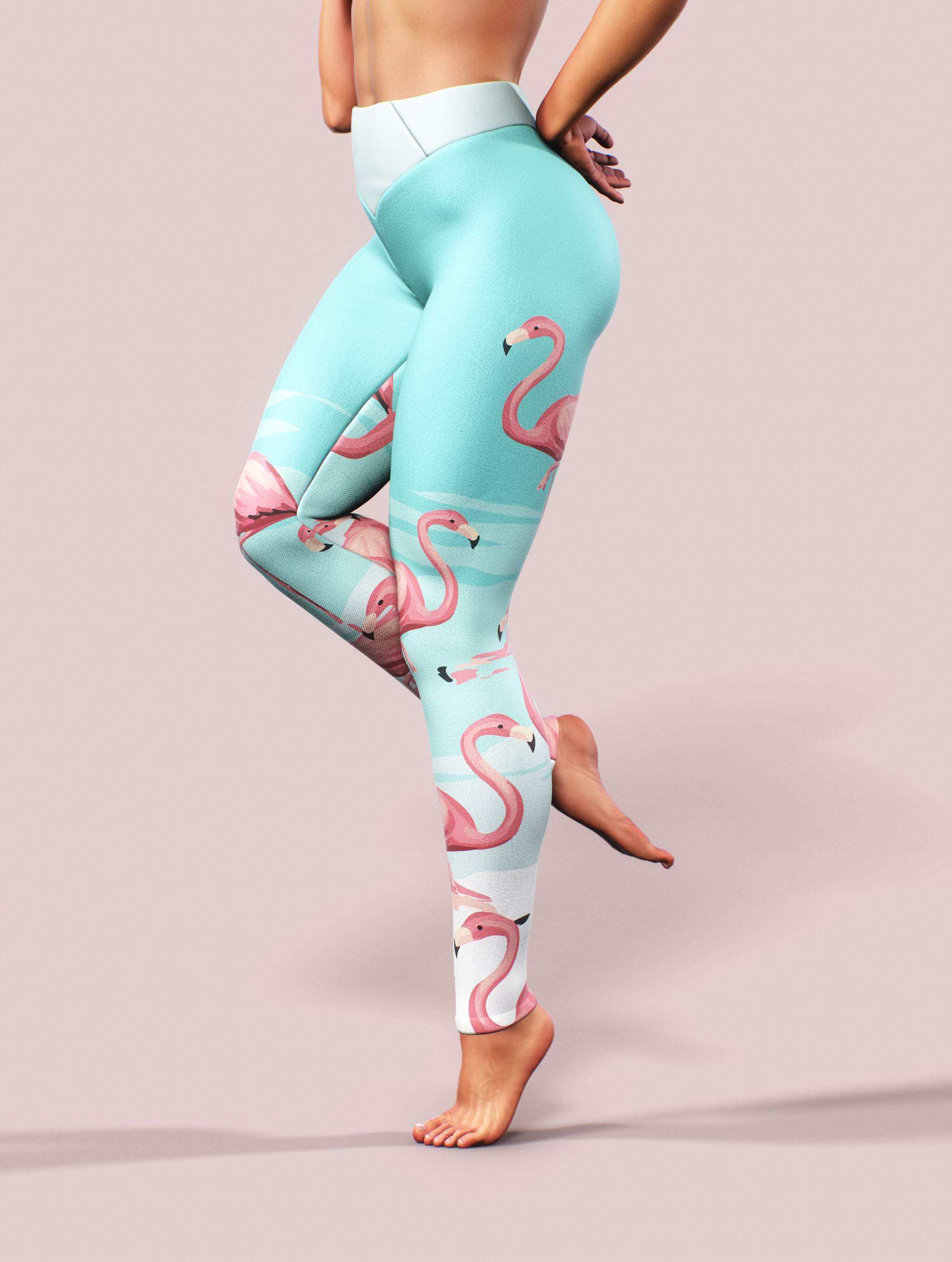 Flamingo Lake Yoga Pants-High waisted leggings-bootysculpted
