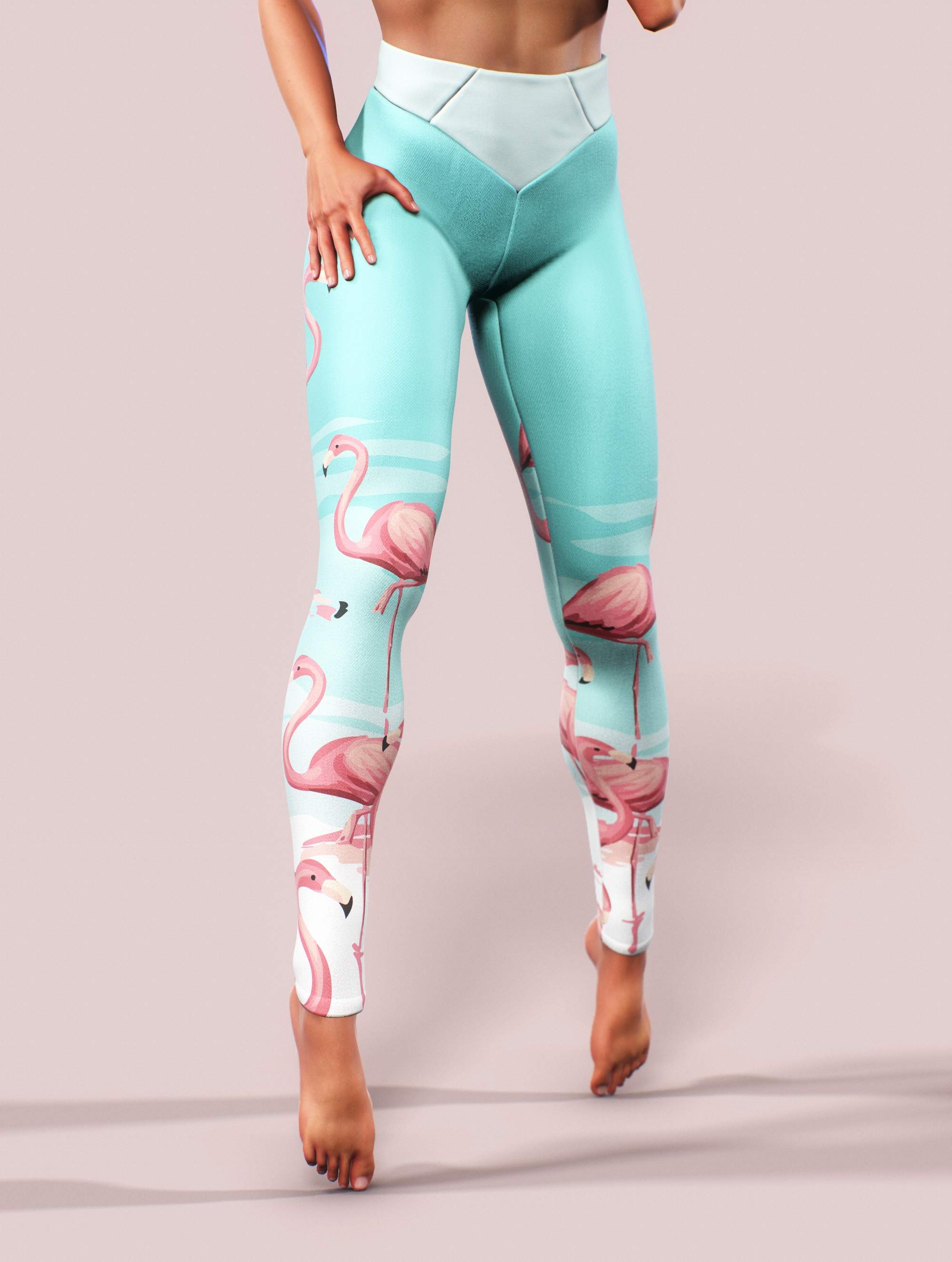 Flamingo Lake Yoga Pants-High waisted leggings-bootysculpted