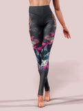 Floral Fire Leggings-High waisted leggings-bootysculpted