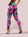 Floral Lilly Yoga Pants-High waisted leggings-bootysculpted