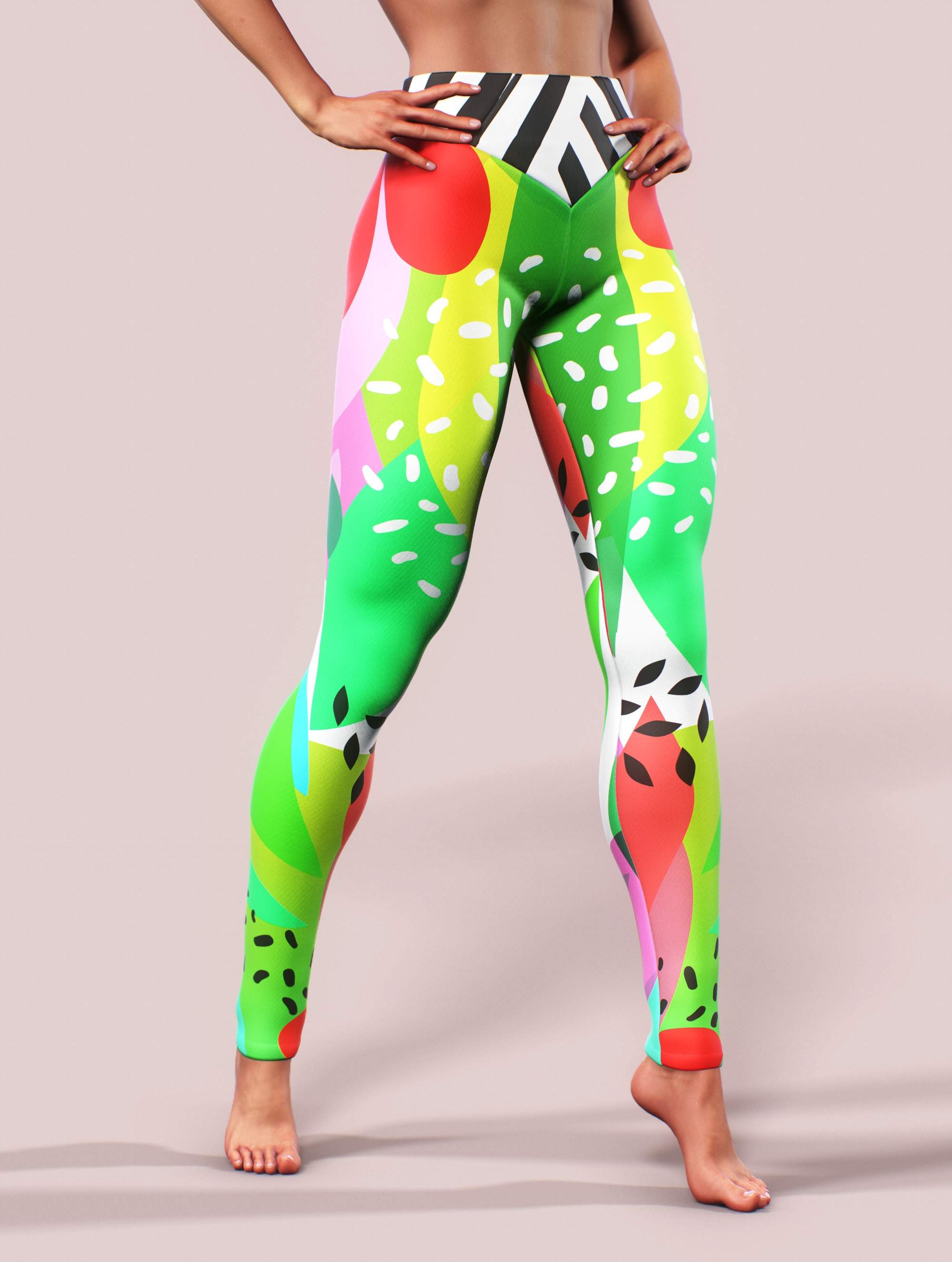 Forest Smoothie Leggings-High waisted leggings-bootysculpted