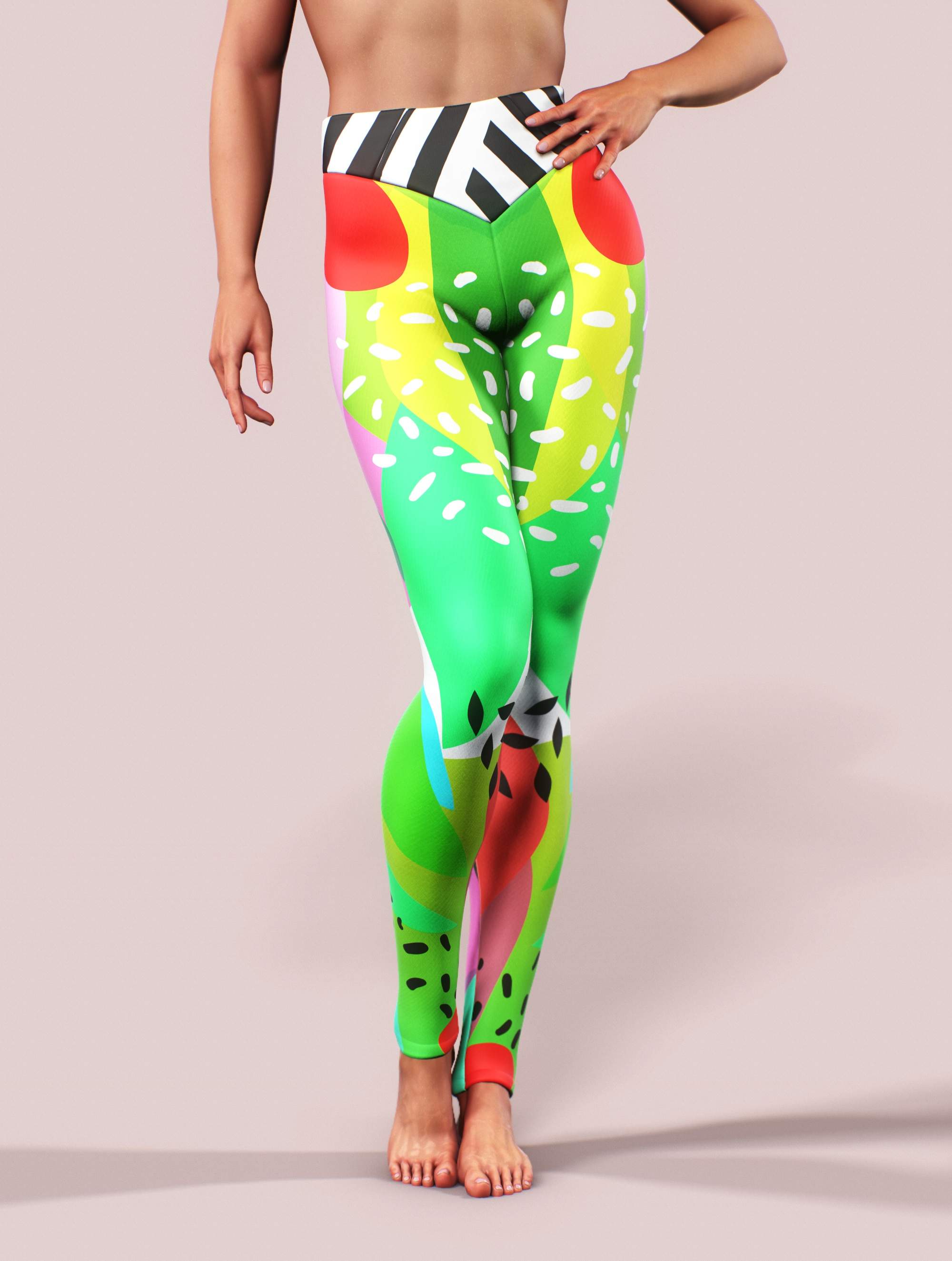 Forest Smoothie Leggings-High waisted leggings-bootysculpted