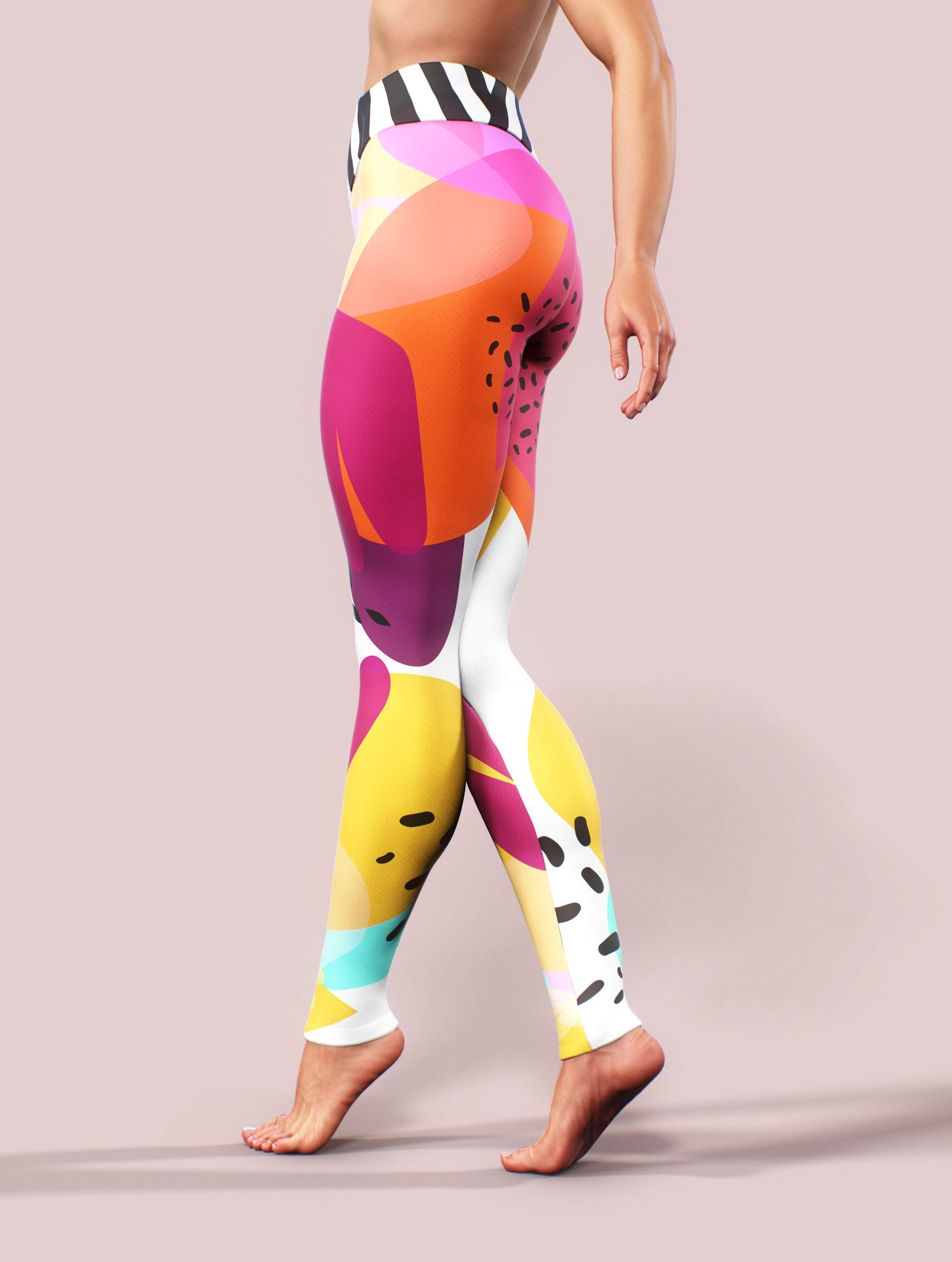 Fruity Smoothie Yoga Pants-High waisted leggings-bootysculpted