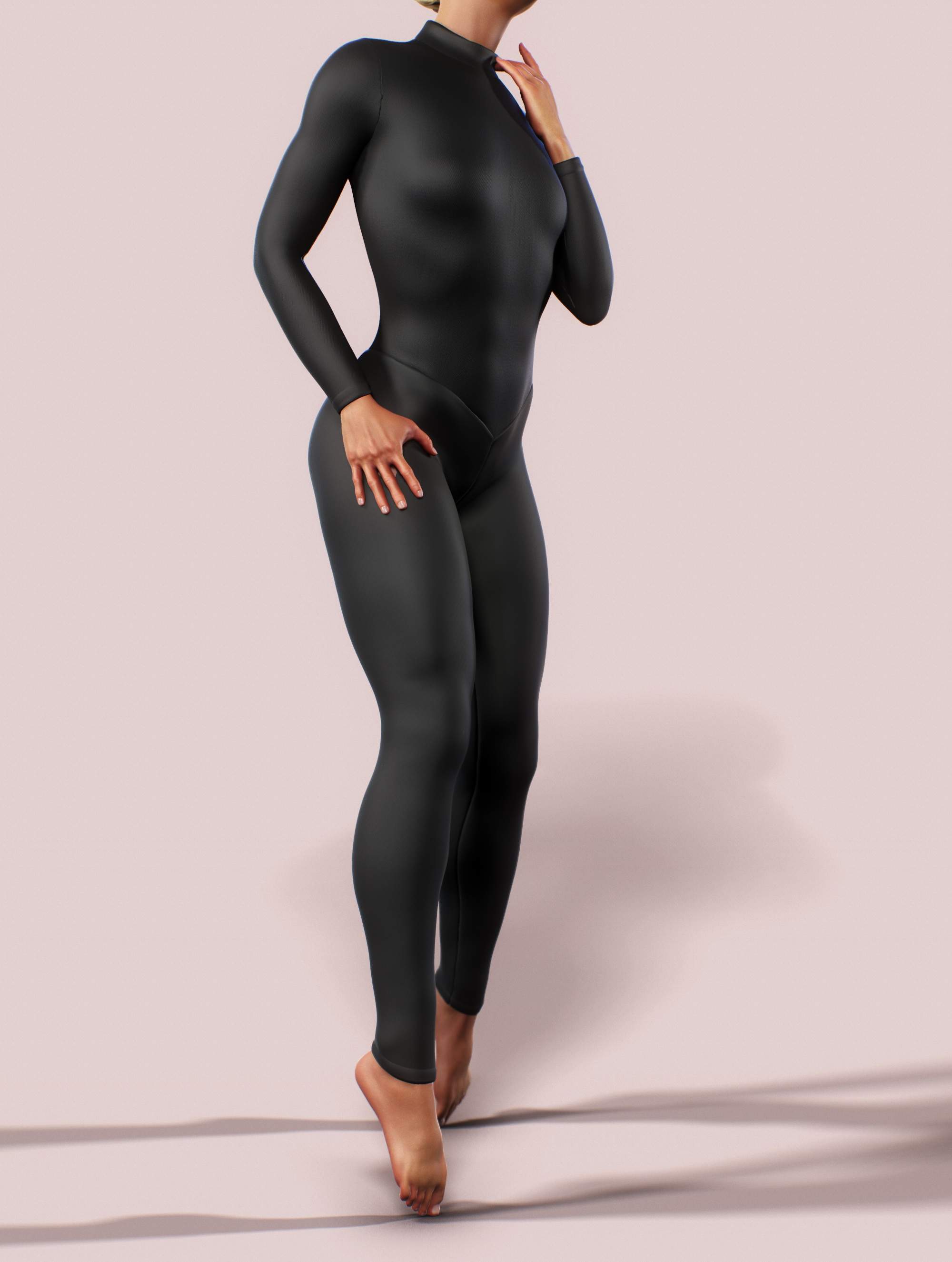 Shaping Unitard Grey Black Sports Bodysuit Women Fitness