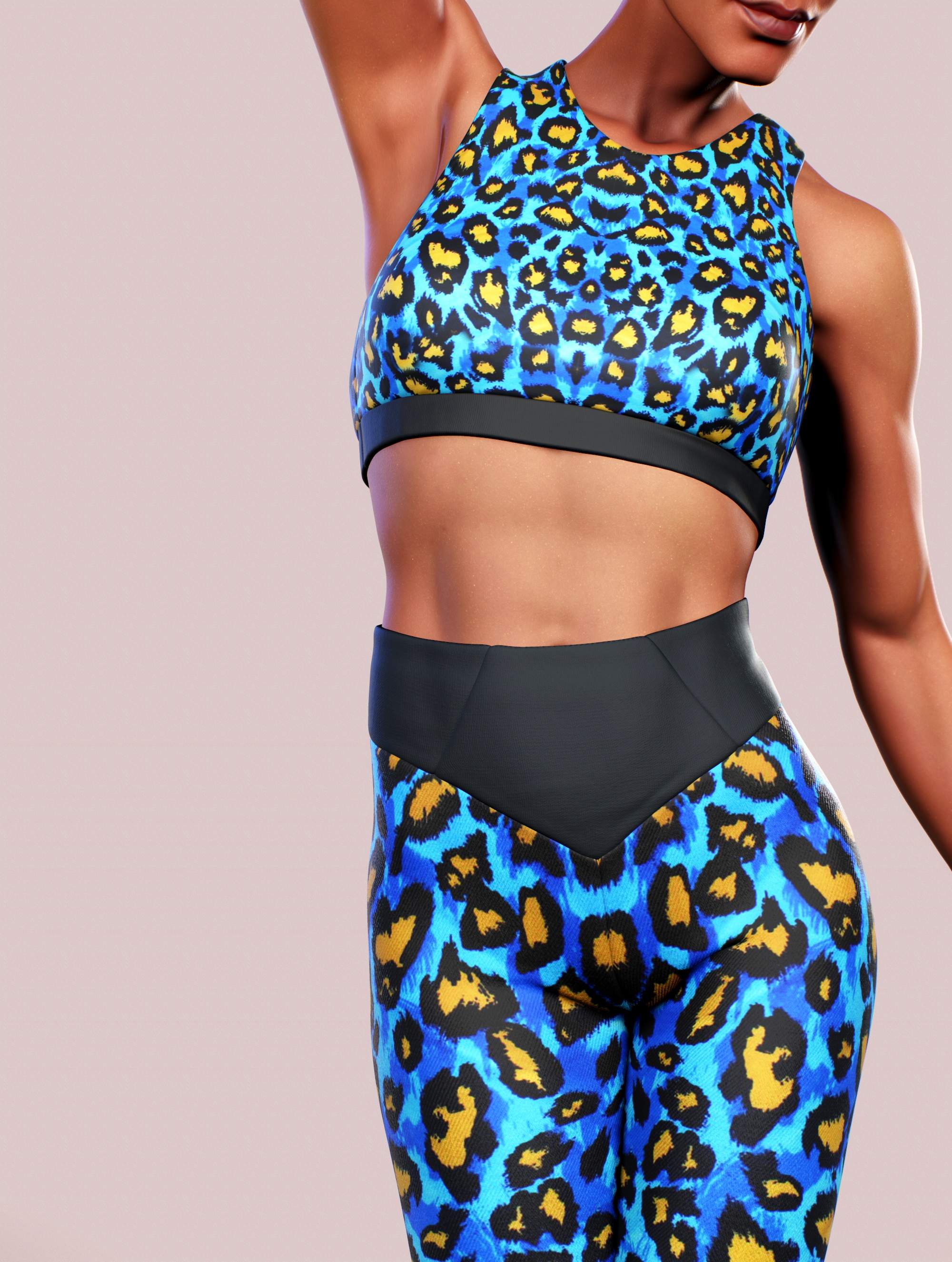 Funky Leopard Sports Bra-Sports bra-bootysculpted