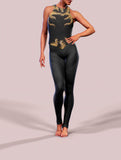Golden Feathers Black Catsuit-unitard-bootysculpted