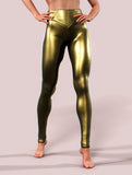Golden High Waisted Leggings-High waisted leggings-bootysculpted