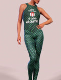 Green Xmas Plaid Bodysuit-unitard-bootysculpted