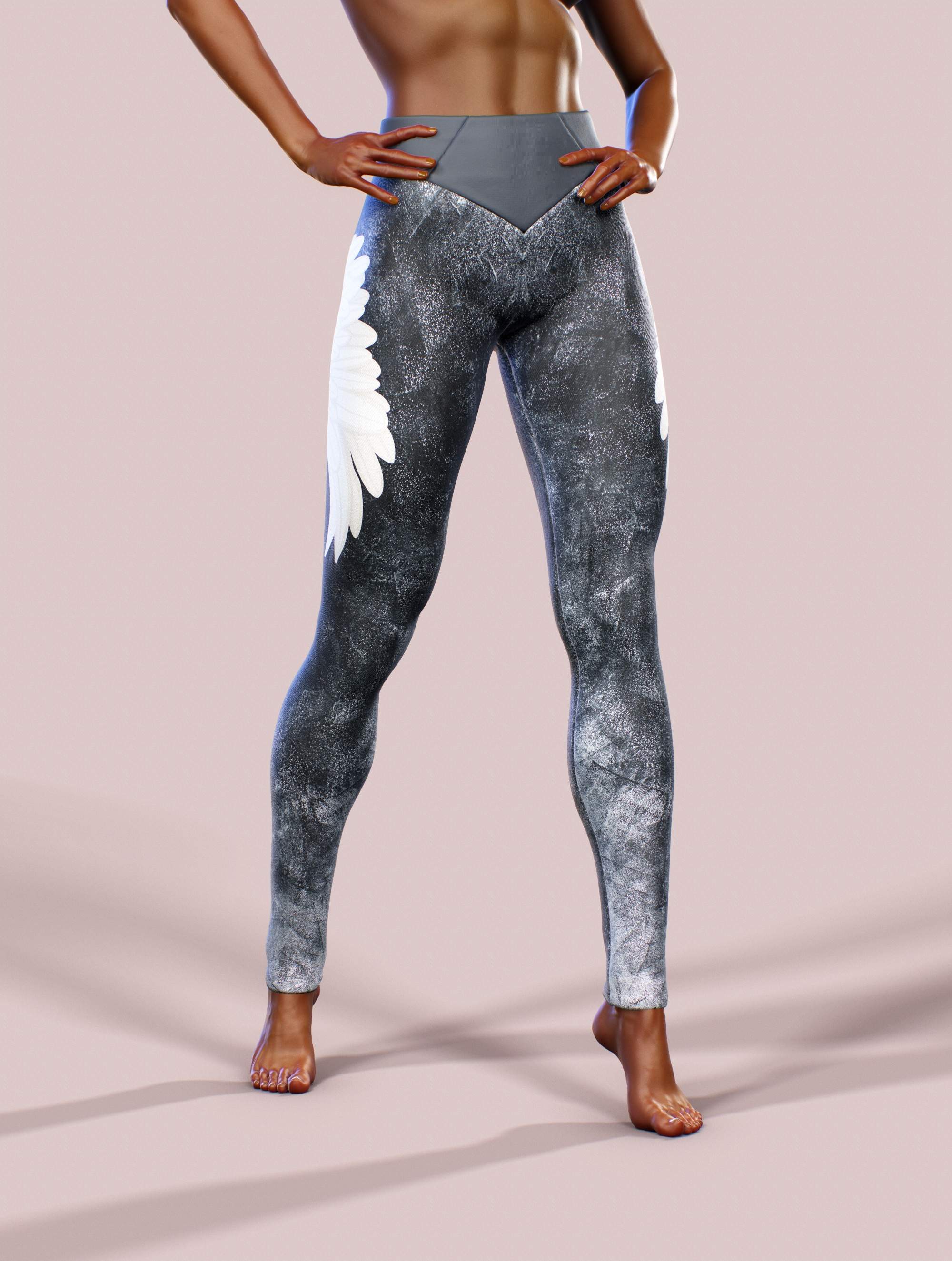 Guardian Wings Yoga Pants, High Waisted Leggings