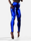 Metallic Blueberry Leggings-High waisted leggings-bootysculpted