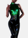 Metallic + Latex Combo Suit-unitard-bootysculpted