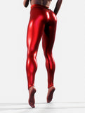 Metallic Red Leggings-High waisted leggings-bootysculpted