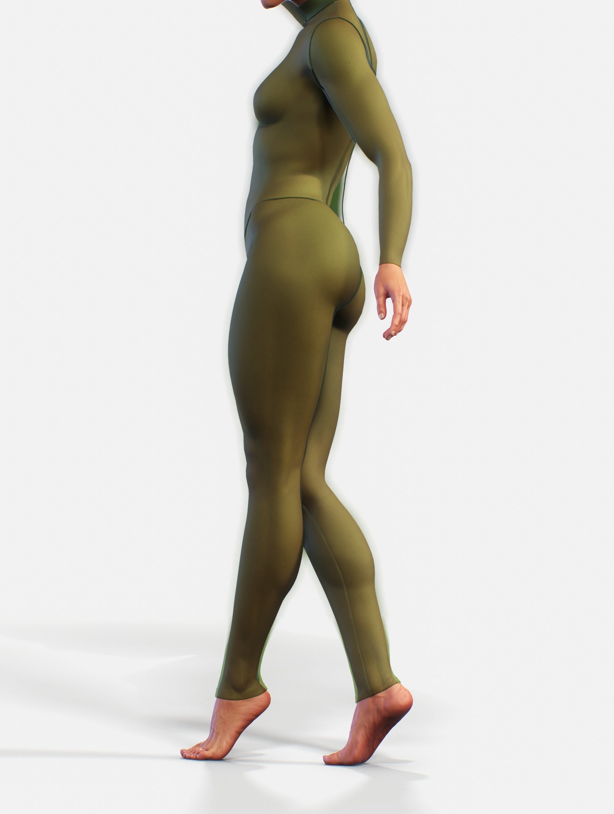 Military Green Mesh Suit-unitard-bootysculpted