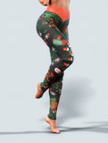 Mistletoe Gym Leggings-High waisted leggings-bootysculpted