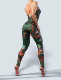Mistletoe Gym Unitard-High waisted leggings-bootysculpted