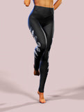 Moon Phases Black Leggings-High waisted leggings-bootysculpted